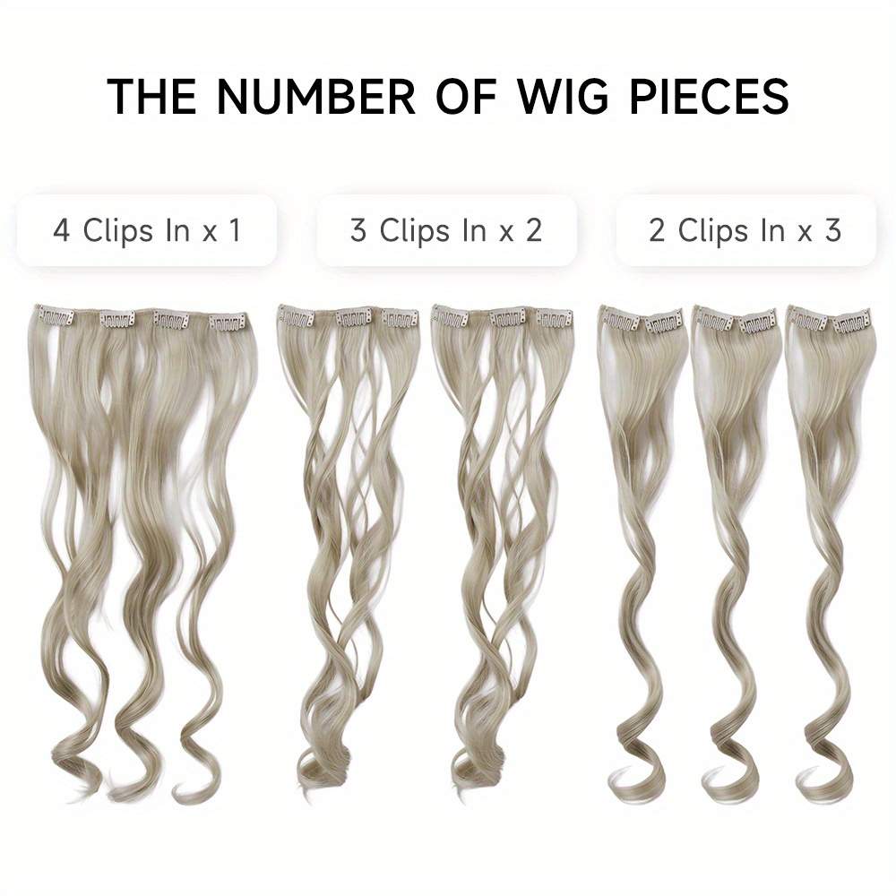removable hair topper hair topper for women hair extensions clip in 6pcs 7pcs brown hair extension long wavy   clip in hair extension hair pieces for women blonde hair topper wig tools details 7