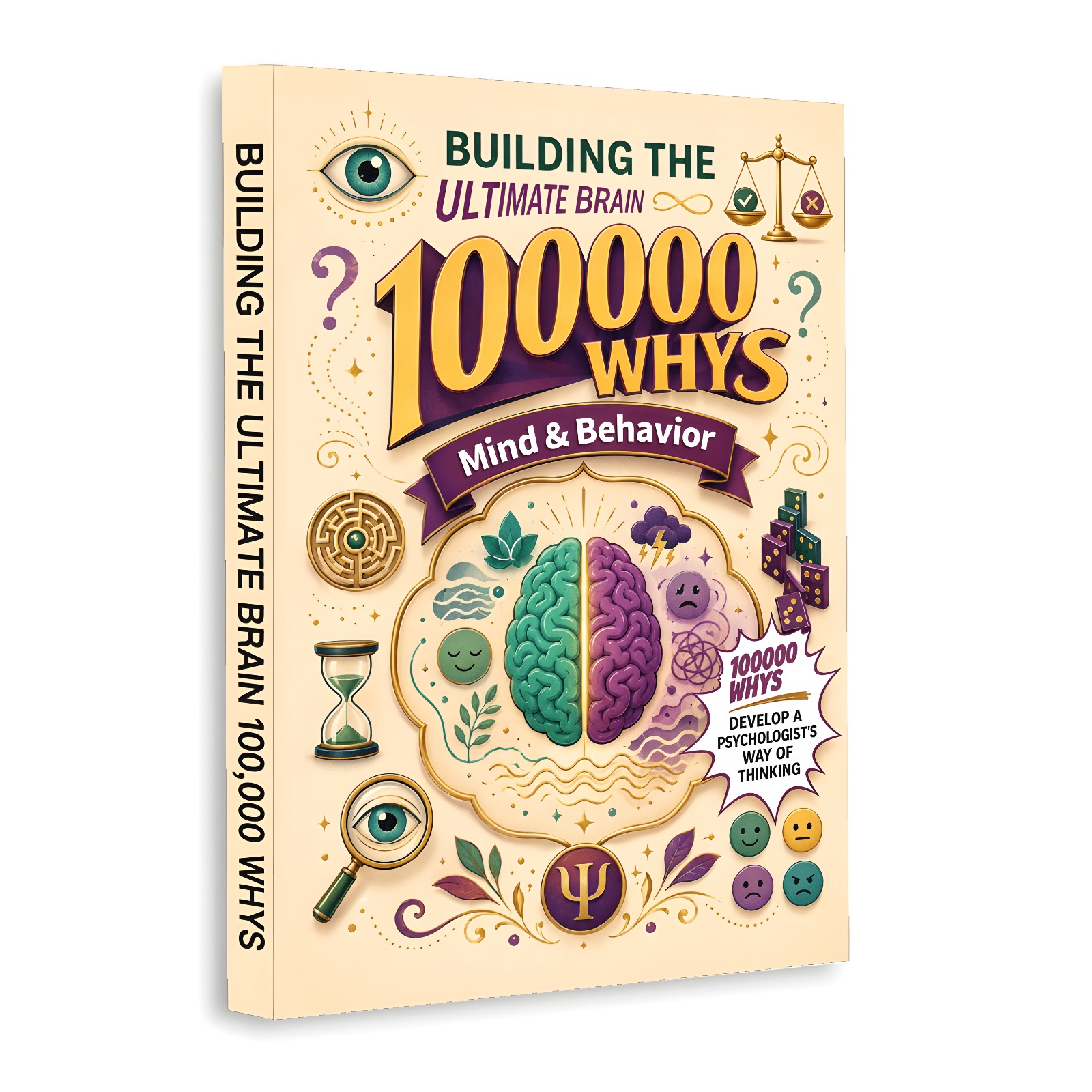TEMU 100000 Whys Mind And Behavior Book For Kids, Fun Psychology Q&a Book About Brain, Emotions, Choices, Habits, Social Behavior And Self-awareness,