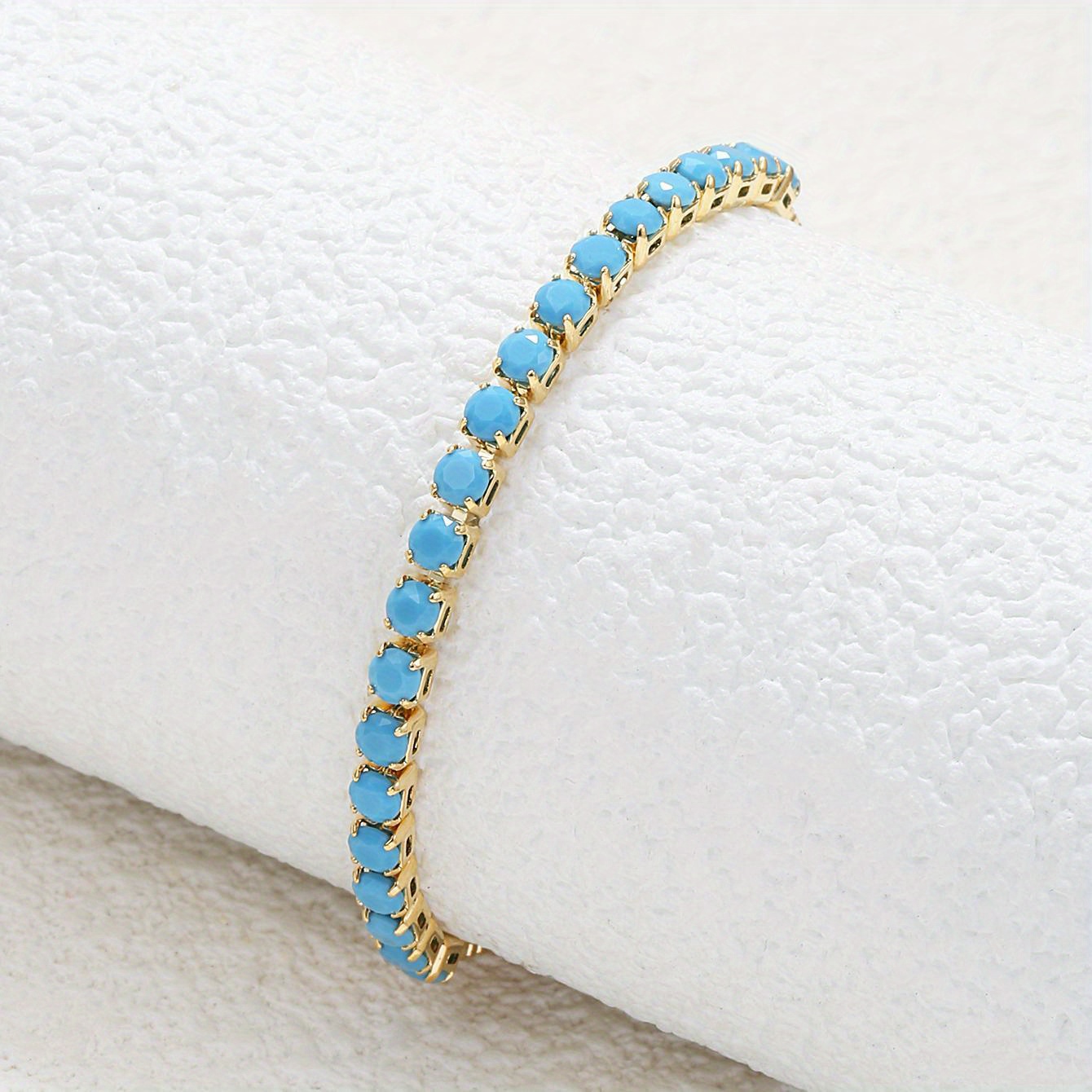 18K Gold Plated Bracelet with Turquoise Stones