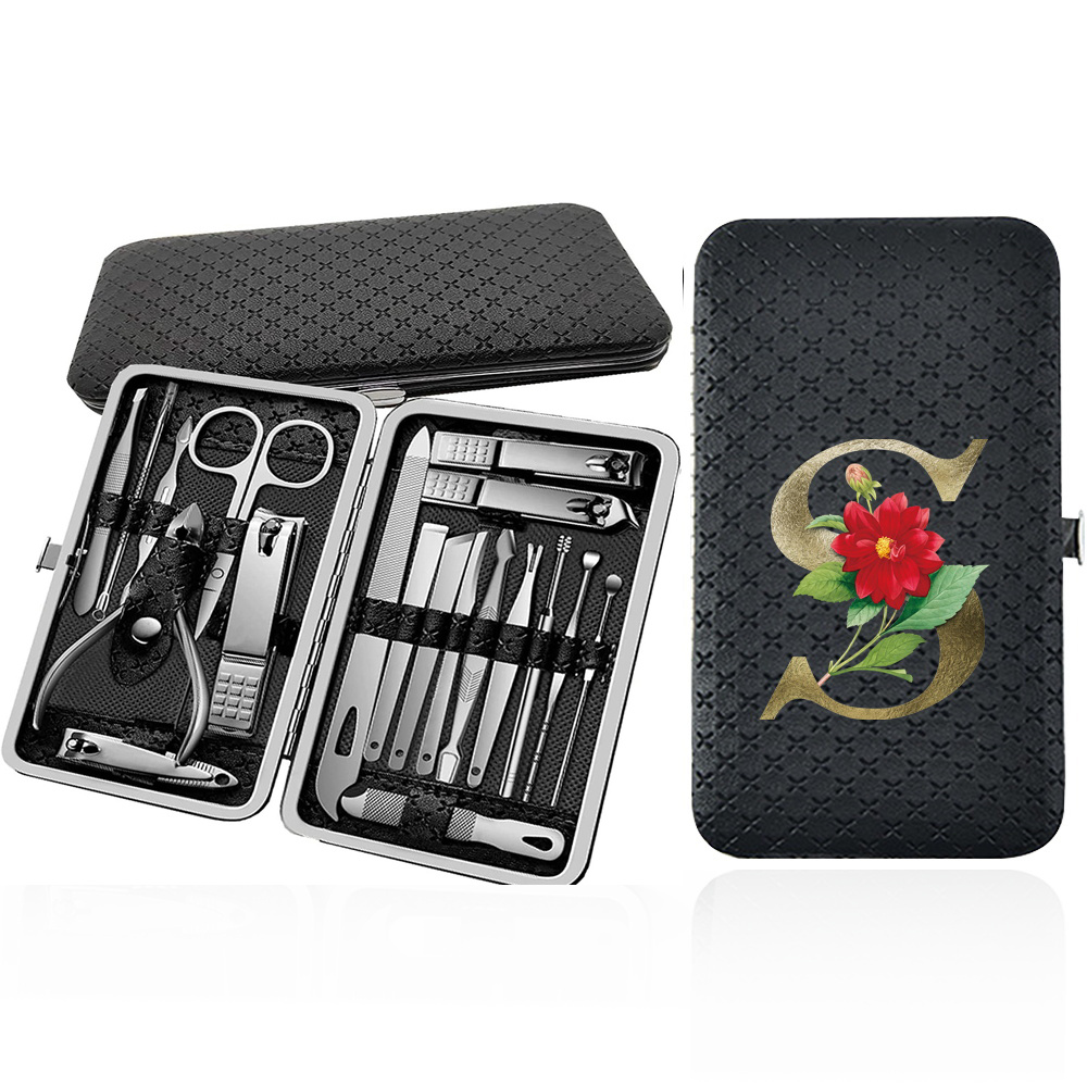 19pcs Professional Nail Clipper Set with Care Tools