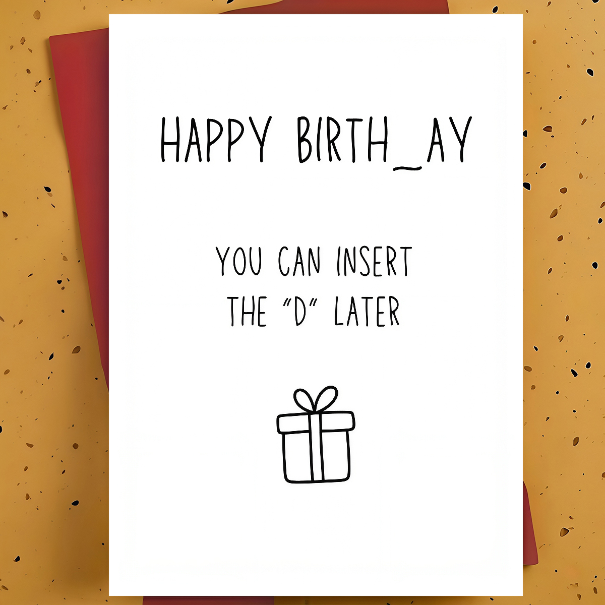 TEMU 1pc Funny Card For Boyfriend, Girlfriend - Happy Birthday Pun With Art, Romantic Humor, Thickened, With Envelope