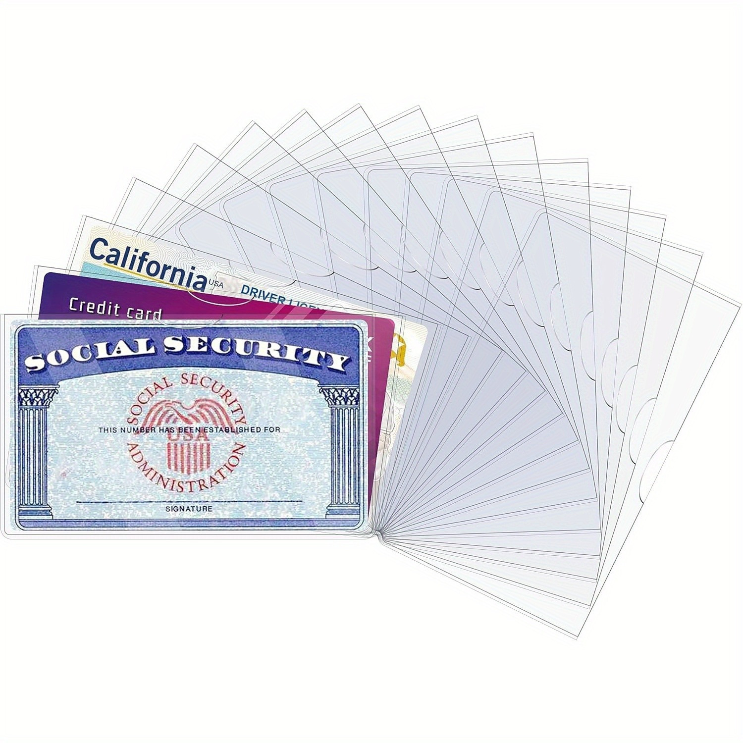 medicare card holder protector sleeves Clear Vinyl Business Card main image 0