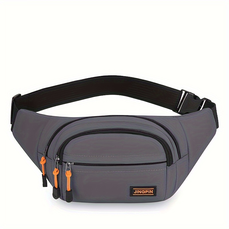 E-shop Unisex Nylon-Gürteltasche mit großem Fassungsvermögen, 4 Reißverschlusstaschen & verstellbarem Gurt – Leichte langlebige Gürteltasche für