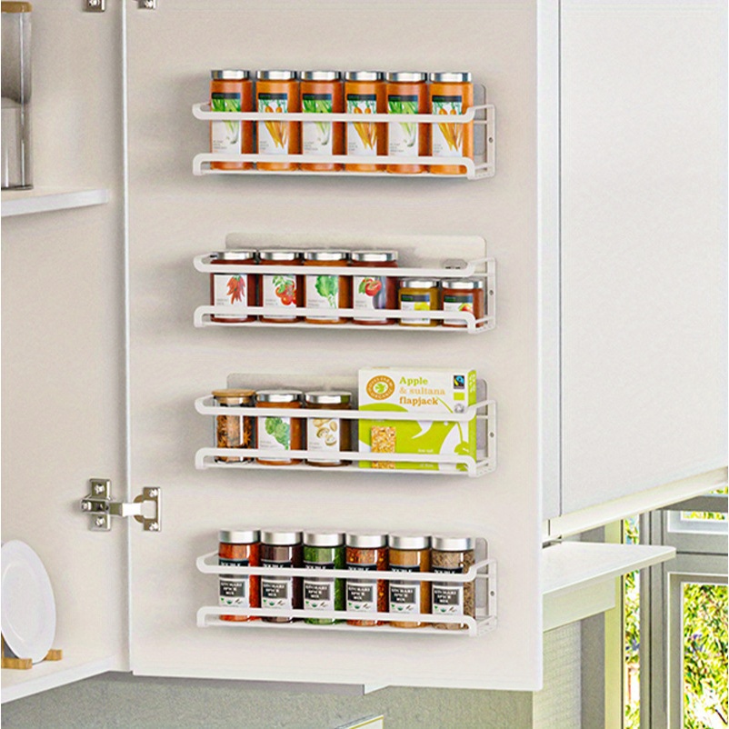kitchen storage wall mounted spice rack white