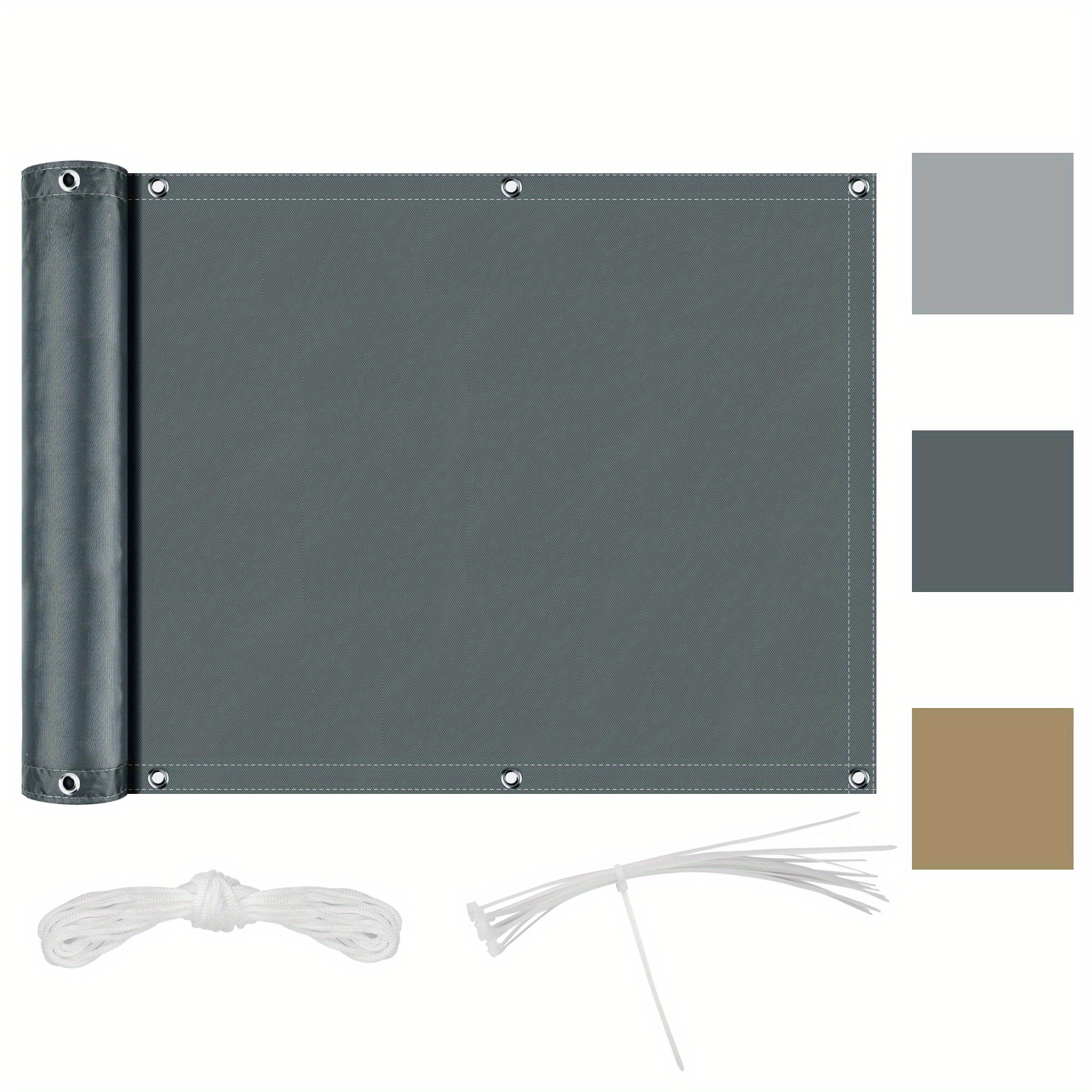 polyester balcony privacy   protection windproof fence screen with grommets multi size for patio deck pergola