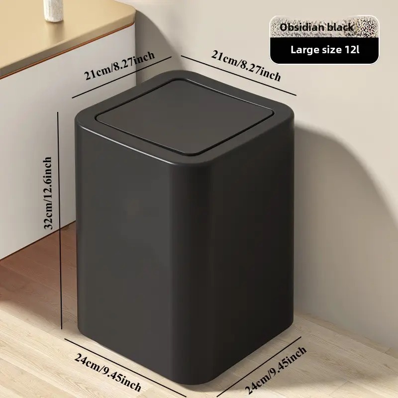 Large Trash Can with Inner Bucket for Bathroom, Toilet - Suitable for Bedrooms and Living Rooms, Diaper Trash Can, Foldable Trash Can, Narrow Trash Can, Wooden Trash Can, Bathroom Waste Disposal, Diaper Trash Management,   Bin, Foldable Trash Bin, Modern Waste Basket, Contemporary Trash Can, Durable Plastic Construction, Reinforced Trash Can