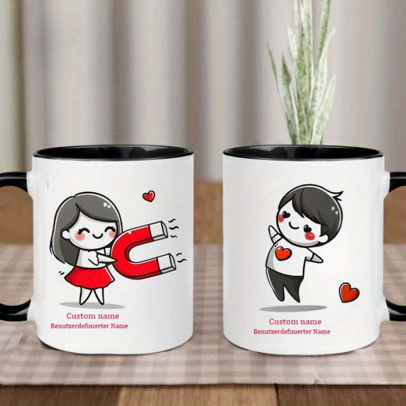 personalisierte 330 ml kaffeetassen (2er set) doppelseitiges