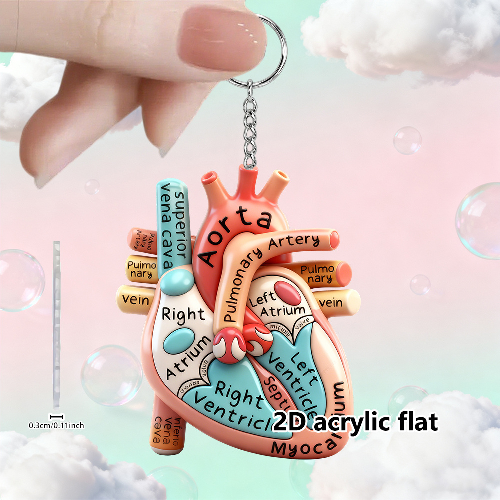 Image of [2d Flat] [2d Flat] [open ]2d Flat 1pc 2d Flat Acrylic Keychain | Exquisite And Compact Fashion Additions And Things | Perfect Creative Gift For Decorating Bags, Keychains, Car | Birthday, Christmas