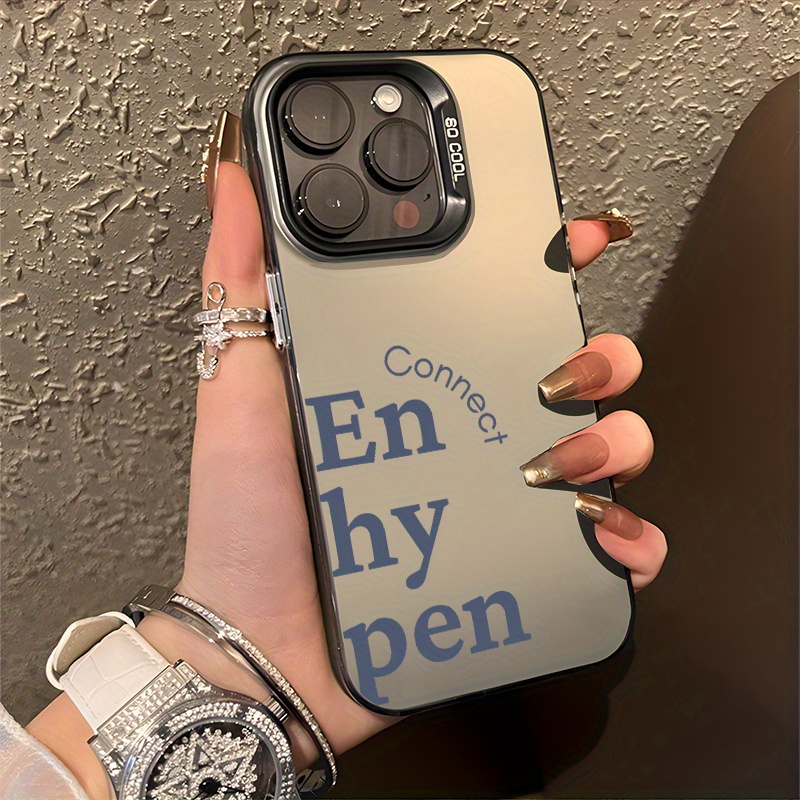 

Cool And Connect Aesthetic Phone Case For 11 15 14 Pro Case Black And Silvery Shockproof Phone Cases Best Friend Birthday Gifts