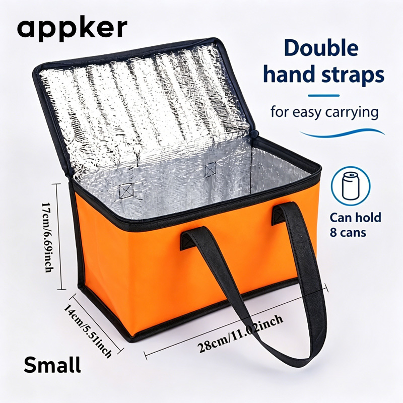 Small Insulated Cooler Bag for Lunch & Drinks, Portable