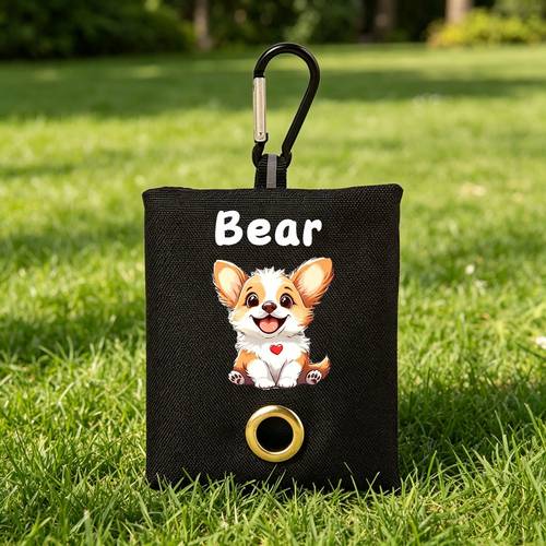Custom Bag Organizer, Outdoor Portable Dog Waste Bag Dispenser, with Hook Leash Accessory, Cute Printed Dog Bag Dispenser, Pet Supplies, Pet Souvenir