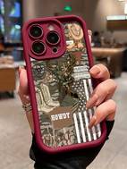 phone case for iphone 16 pro max 15 plus 14 11 xr xs western inspired art shockproof soft silicone cover