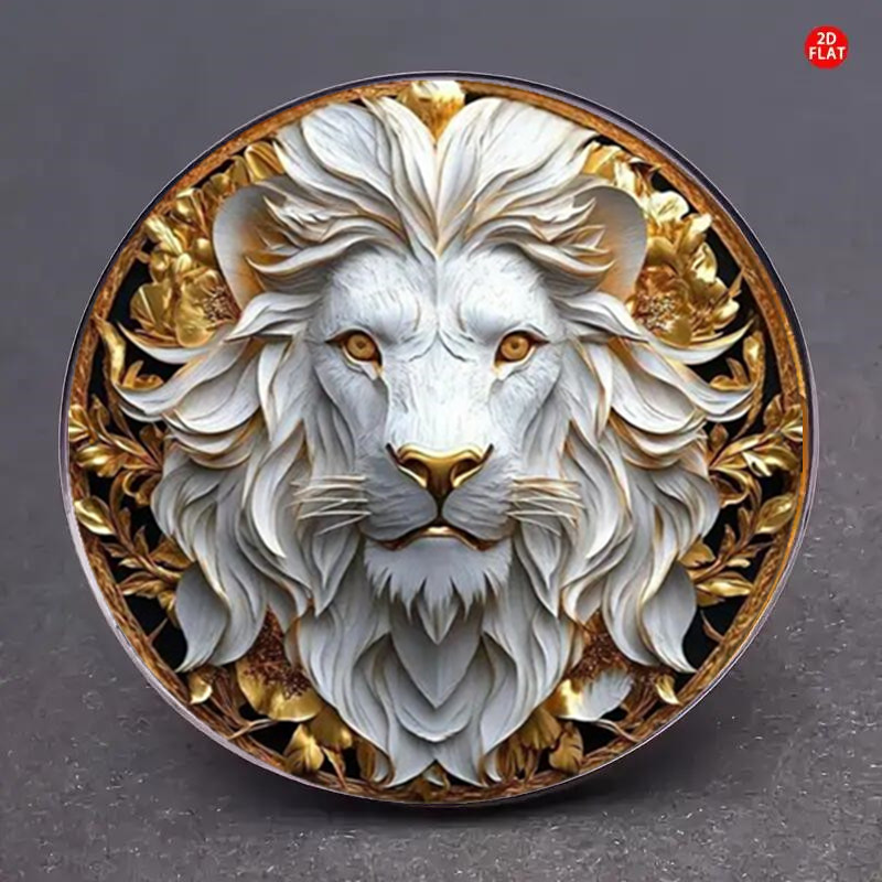 TEMU 1pc 2d Flat Retro Style Lion Brooch, Suitable For Backpacks, Clothes, Collars, Hats- For Christmas, New Year, Birthdays And , Hat Decoration,