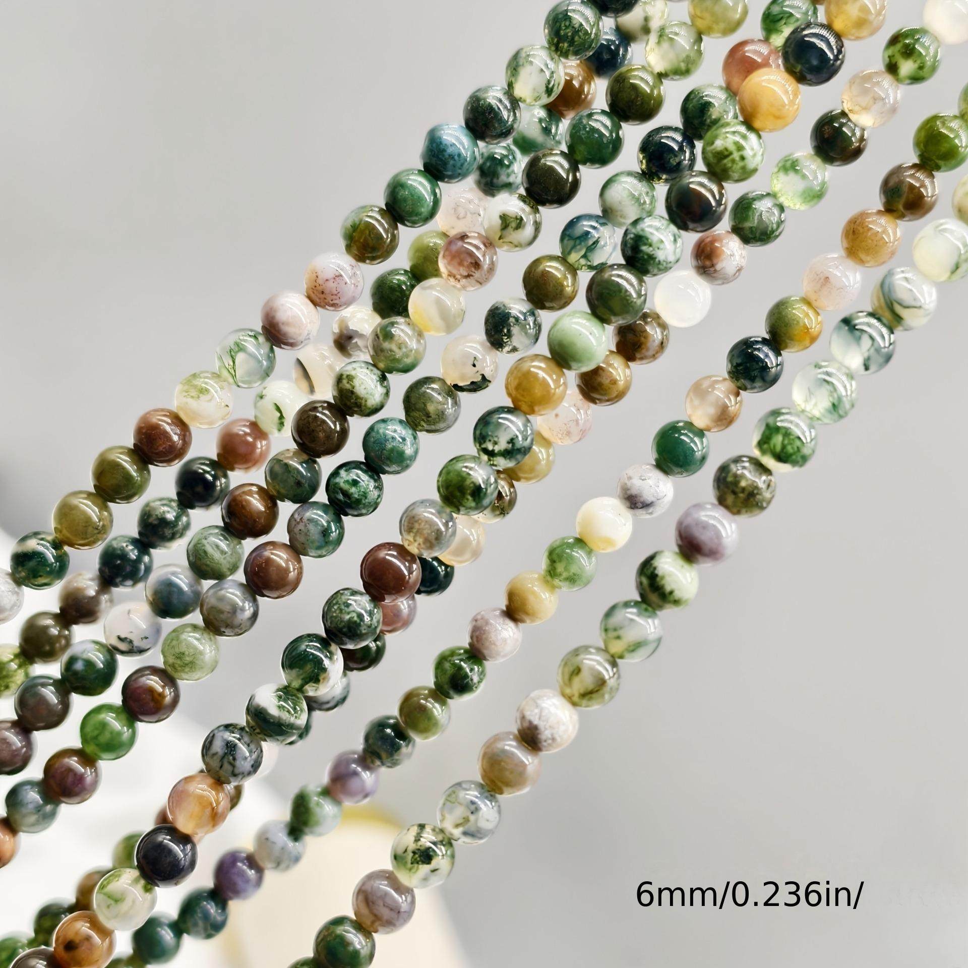 TEMU Perles en agate naturelle mélangée en vrac, de ronde, parfaites pour les projets de bijoux de style bohème, y les matériaux pour bracelets, et