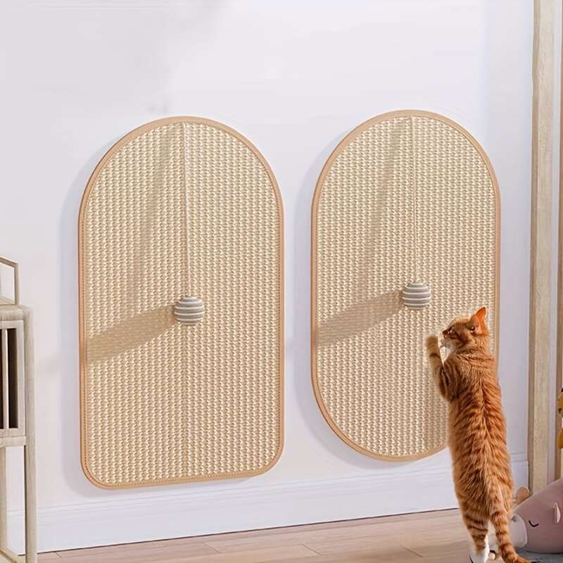 

Sisal Cat Scratching Mat, Wall Protector Pad For Cats, Non-shedding Cooling Mat, Sofa Claw Grinding Guard - Fukuchong