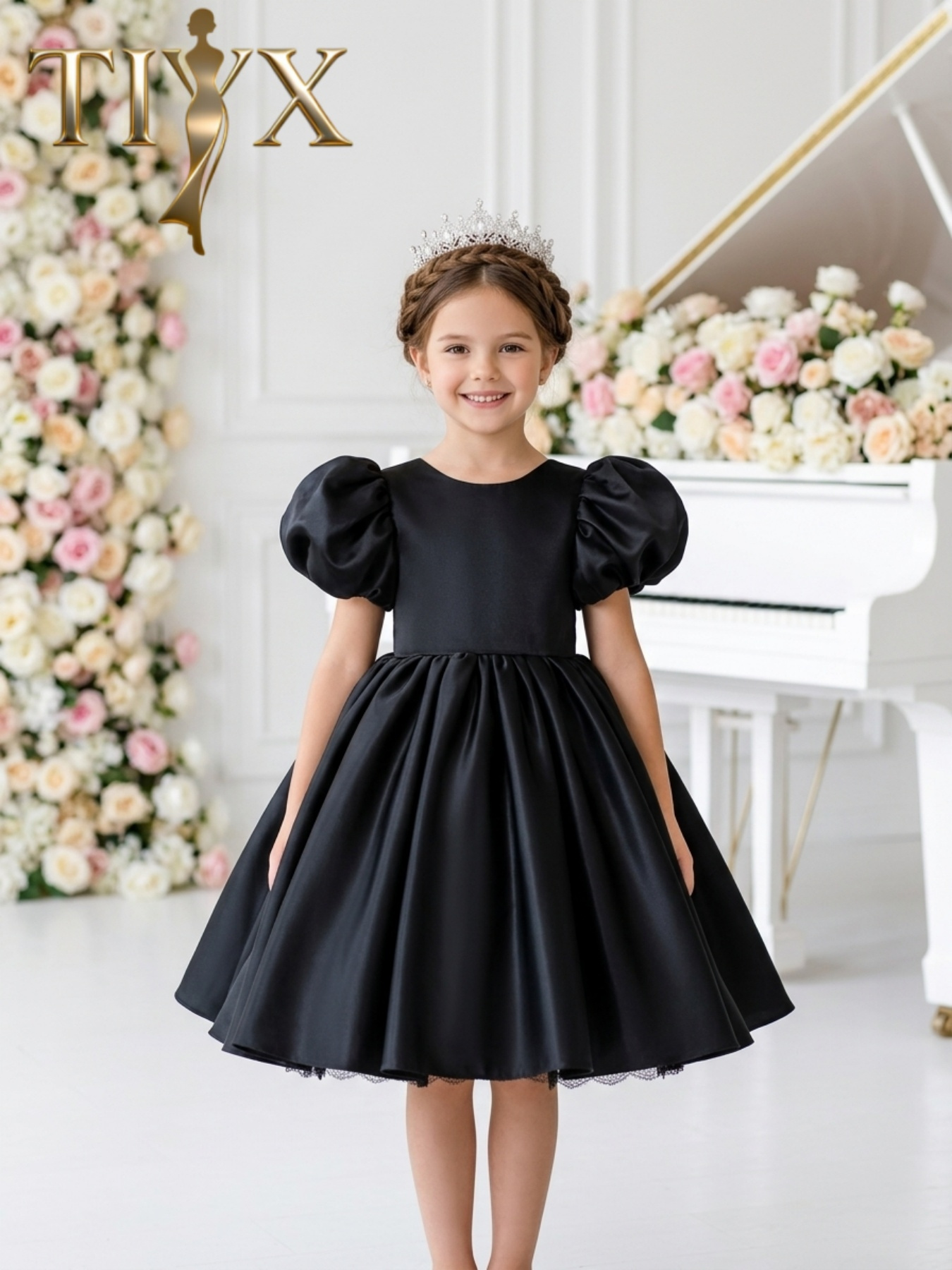 green emerald velvet dress 2020 Flower Girls Dress Kids First Communion Dresses Teenagers Long Tu –  Duipi main image 0