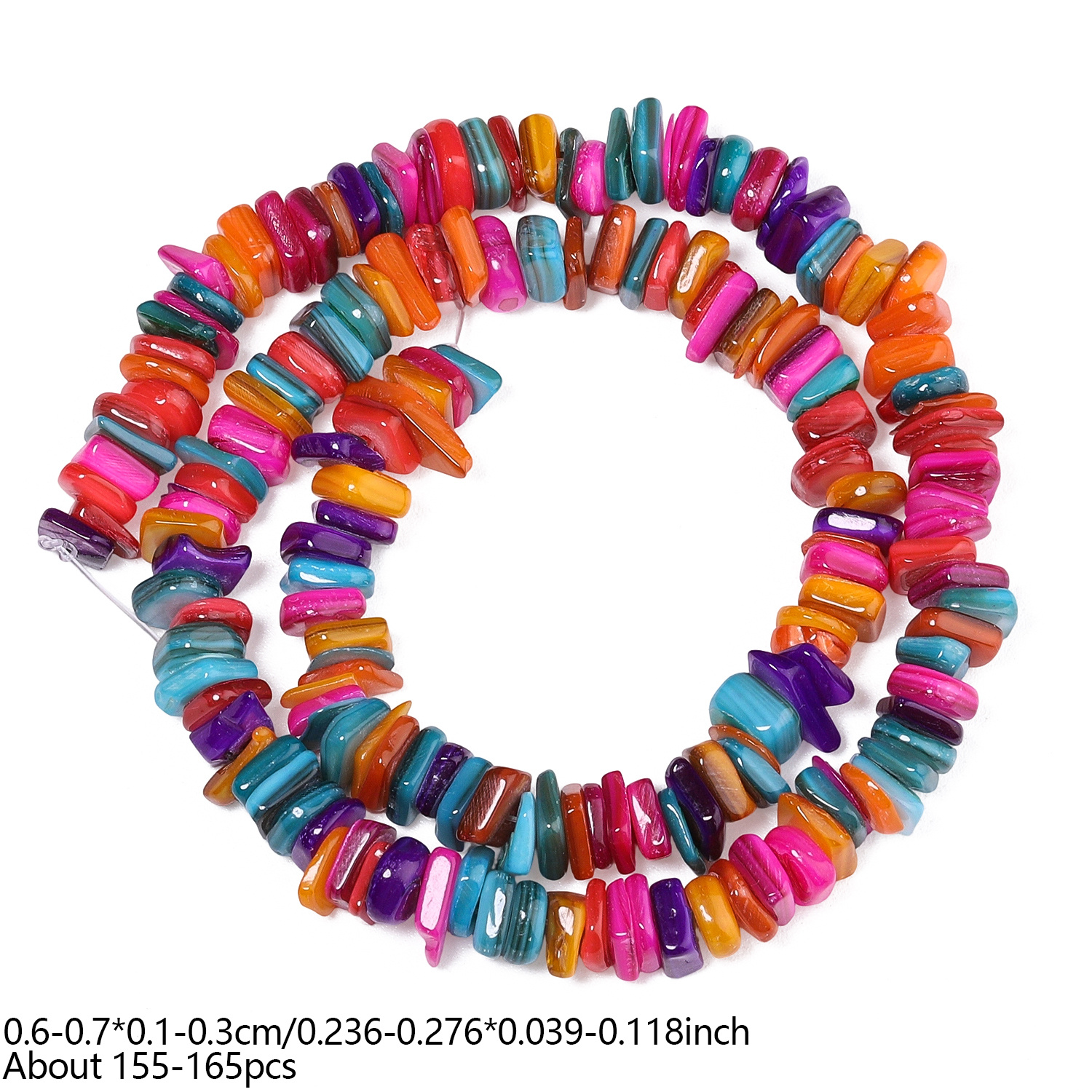 TEMU Perles carrées irrégulières colorées en naturelle de 7 mm, perles d'espacement libres magnifiques, utilisées pour , , boucles d'oreilles,