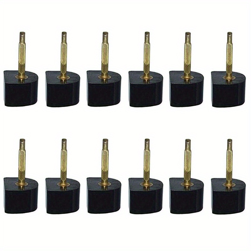 TEMU 6 Pairs Black U-shaped High Heel Replacement Tips Womens High Heel High Heel Caps Protectors Stiletto Heel Caps Kit Replacement Dowels (10x10mm)