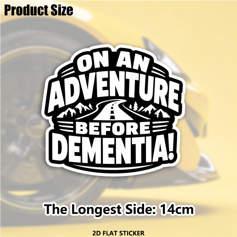 TEMU 5.5inch "adventure Before Dementia" Car Sticker, Car Decal, Vinyl Decal, Rv Window Sticker, Sticker, Truck Sticker, Waterproof Outdoor Sticker,