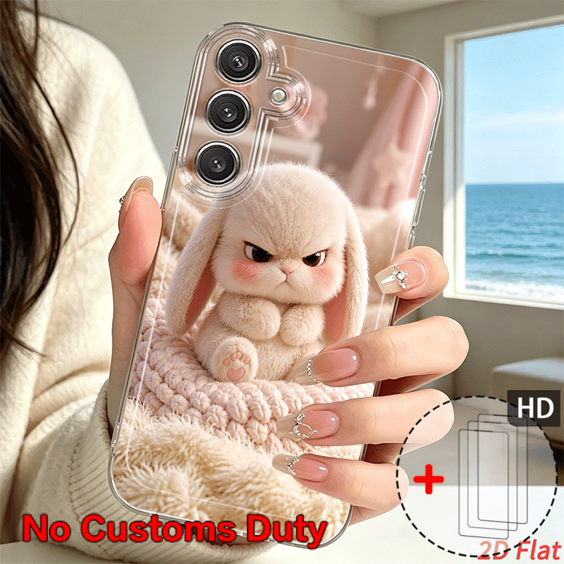 Phone Case - Phone Case: Full-coverage Protective Case For A02/a03s/a04/a05s/a06/a13-a16/a21s/a22-a25/a32/a34/a35/a50/a52-a55/a73 & S21-s25 Series, No Customs Duty, And 3pcs Glass Screen Protectors