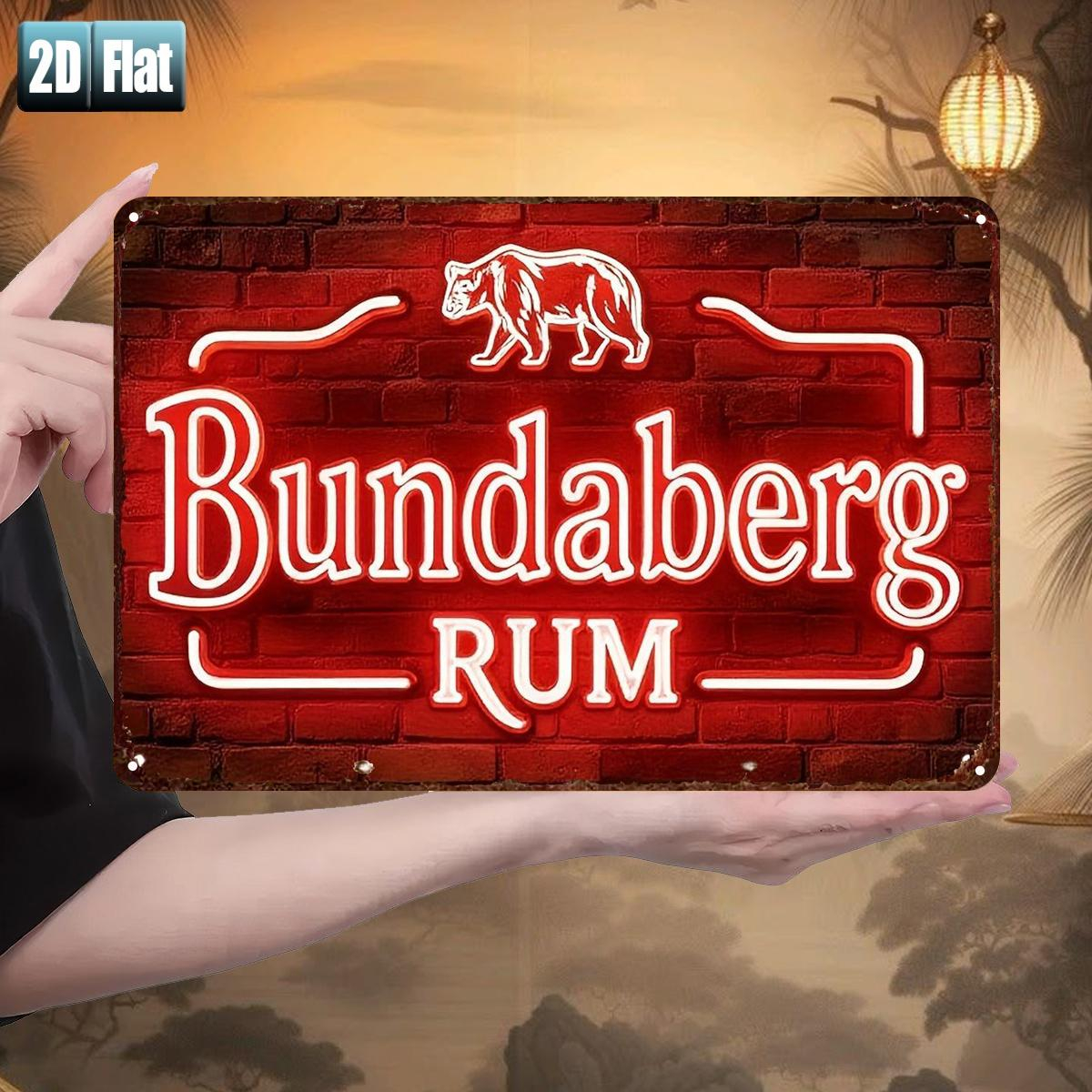 TEMU 2d Flat - 2d Plane, 2d Plane 1pc, Bundaberg Rum Neon Sign Brick Wall Hanging, Wooden Decorative Sign, Size (8"x12"/20cm*30cm), Decorative