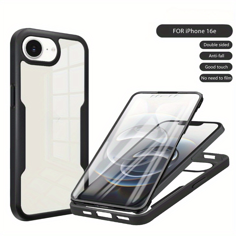 TEMU Phone Case - 360 Full Body Front And Case For Iphone 16e Double-sided Cover