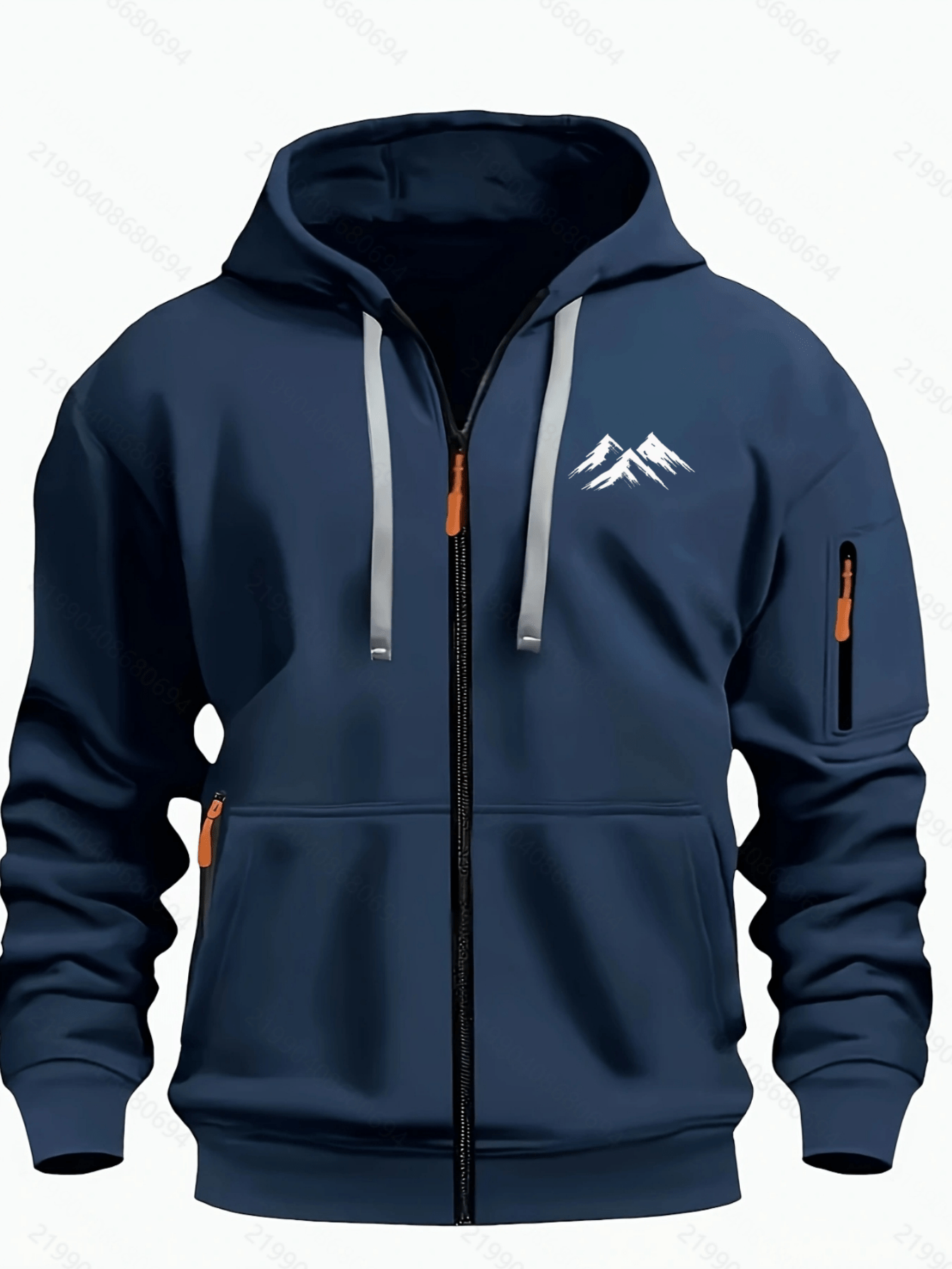 new mens sports fitness hooded cardigan sweatshirt simple   long sleeve comfortable   zipper pocket trendy versatile casual jacket