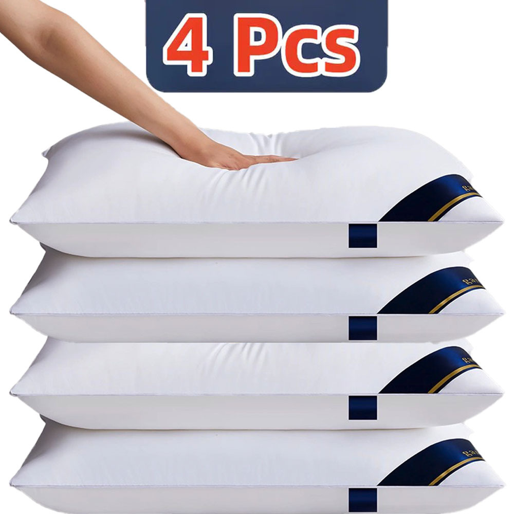 TEMU 2/ 1/ 4pcs High-end Soft Pillows Simple Adult Pillows For Home Use, Pillows For Relaxing Sleep, Pillows For Bed, Breathable Household, Suitable