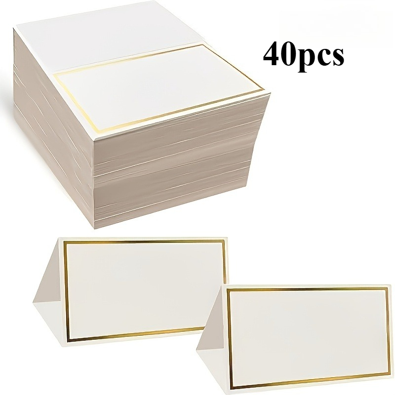 TEMU 40 Elegant Style Table Cards Made From High-quality Paper, Suitable For Writing And Various Texts And Patterns. Are Perfect For Christmas,