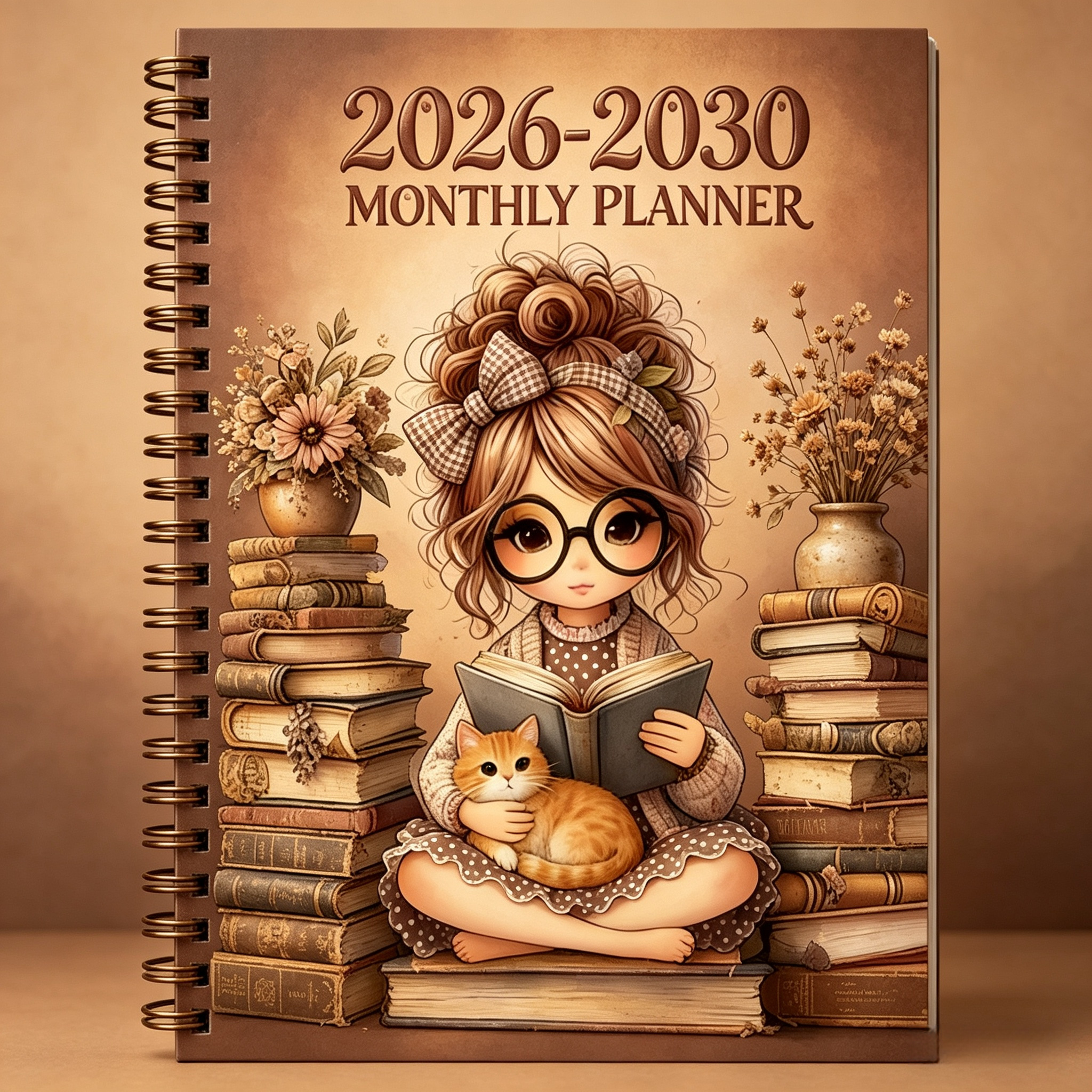 TEMU 2026-2030 Monthly Planner/calendar - 2026 - December 2030, 5-year Monthly Planner, Vintage Aesthetic , Gift For Holidays, New Year, And Back-to-