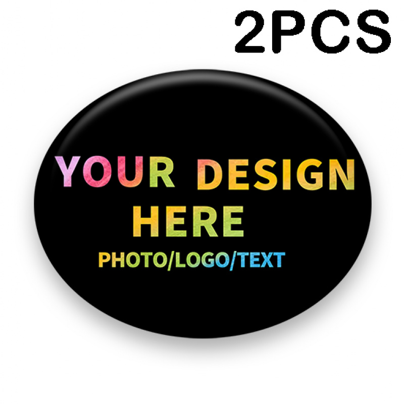 TEMU Customizable Oval Brooch - Personalized Text, Photos, And Images - Durable Vintage Badge Suitable For Bags, Hats, And Clothing - Ideal Gift For
