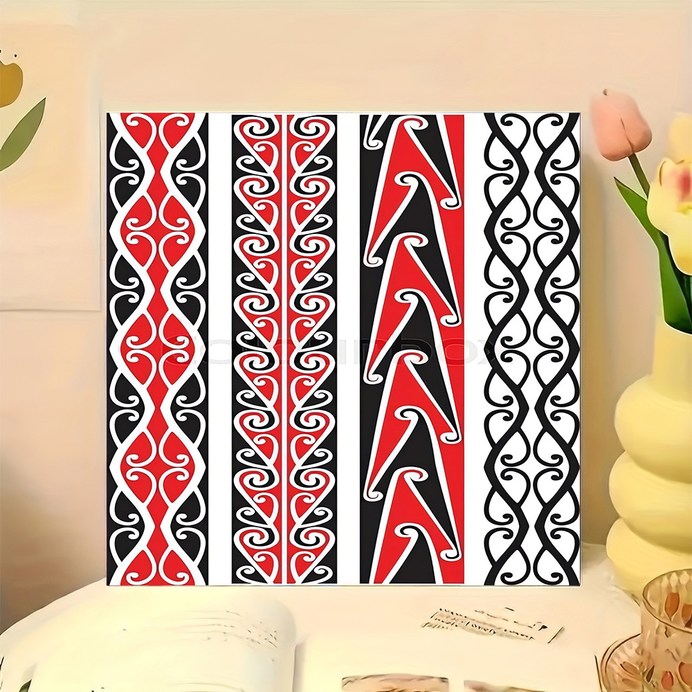 TEMU 1pc New Zealand Maori Style Themed Diamond Painting Kit, Round Diamond Painting, Handmade Kit Suitable For Beginners, Is An And Wall Decoration,