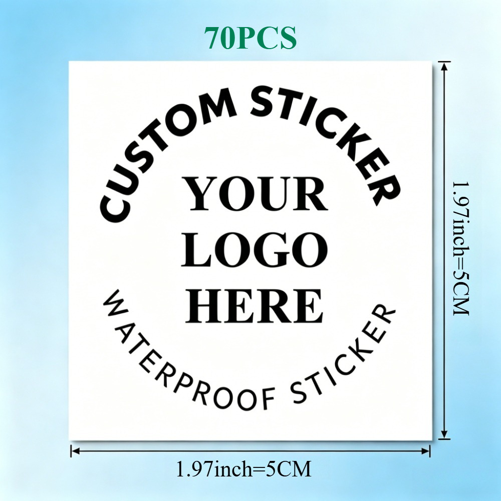 TEMU Étiquettes d'emballage cadeau, 70/140/210 pièces, autocollants d'étiquettes carrées personnalisables, plusieurs tailles disponibles 3 cm/1,18 po
