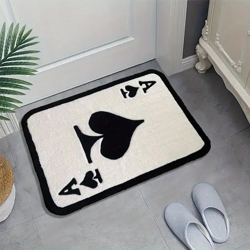 TEMU 1pc Minimalist Flannel Rug Mat, Suitable For Bedroom, Sofa Or Bedside, Flannel Surface Easy To Care, For Home Decor