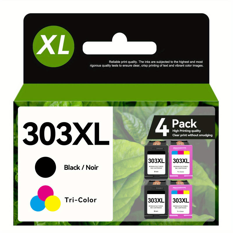 Image of 303xl Ink Cartridges For 303xl High- Works With For 7220e 7224e 7920e 7924e Photo 6220 6230 6232 6234 7130 7234 7830 X, Black & Tri-color, Multipack