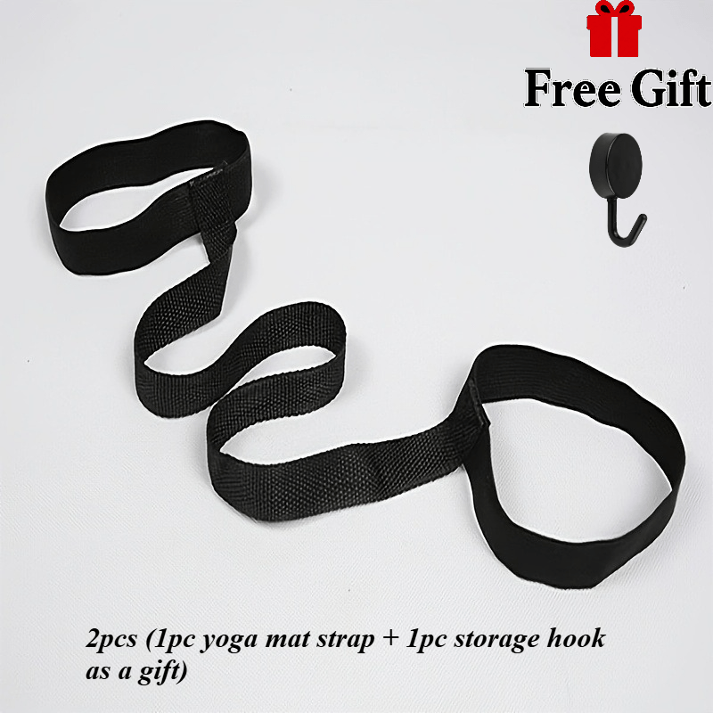 TEMU 2pcs: 1pc Yoga Resistance Band   Free 1pc Storage Hook. Yoga Mat-specific Resistance Band, Yoga Mat Fixing Strap, Elastic Band
