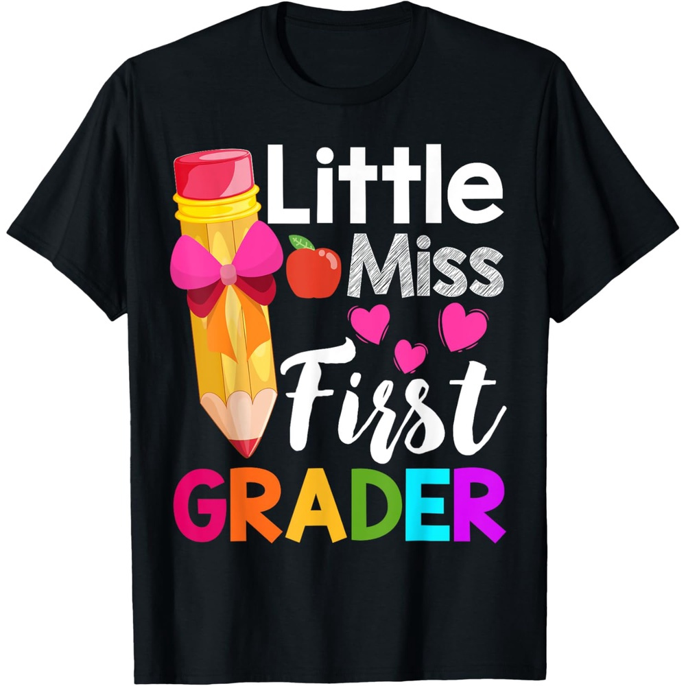 TEMU 1st Grader First Day Of School T-shirt - 1st Grade Teacher & Parent Gift, Comfortable Short Sleeve Top With Round Neck & School Outfit For &, Back-to-school (best 1st Day Of School Gift)