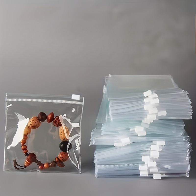 TEMU 21 Transparent Reusable Self-sealing Zipper Bags, Suitable For Storing Jewelry - Portable Plastic Zipper Bags, Rectangular Roll-up Storage Bags,