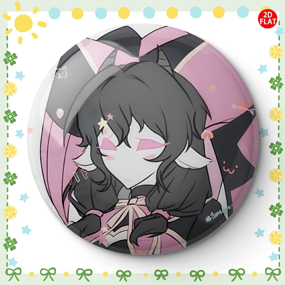 TEMU (2d Flat) Long Hair 2026 Latest Cartoon Anime Plastic Pin/brooch/badge, Suitable For Clothing, Hats, Backpacks And Other Small Additions -