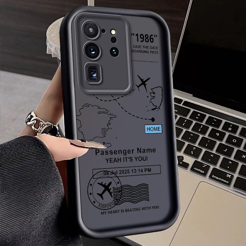 TEMU Romantic Flight Phone Case For Galaxy S20 Ultra Case Fall Protective Shockproof Soft Tpu Back Cover Casing Shell