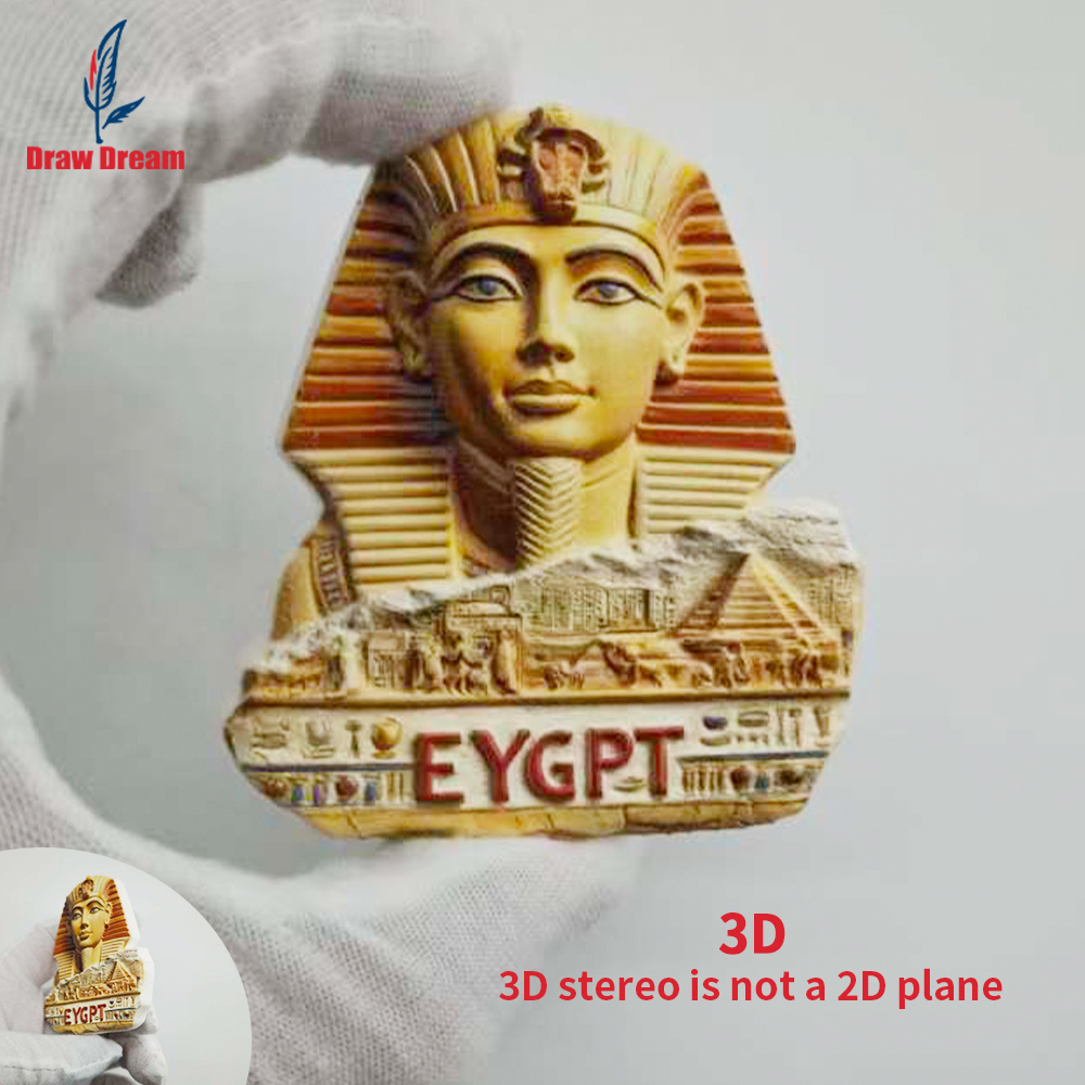 TEMU 1 aimant de réfrigérateur en résine avec masque d'Égypte , autocollant magnétique en résine, , cadeau dimensionnel, ustensiles de cuisine ,