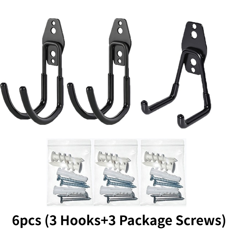 TEMU Premium For Garage Storage Utility Hooks For Garage Garden Tool Organizer Steel Wall Mount Hooks Garden Small U Hooks Heavy Duty Anti-slip Pvc