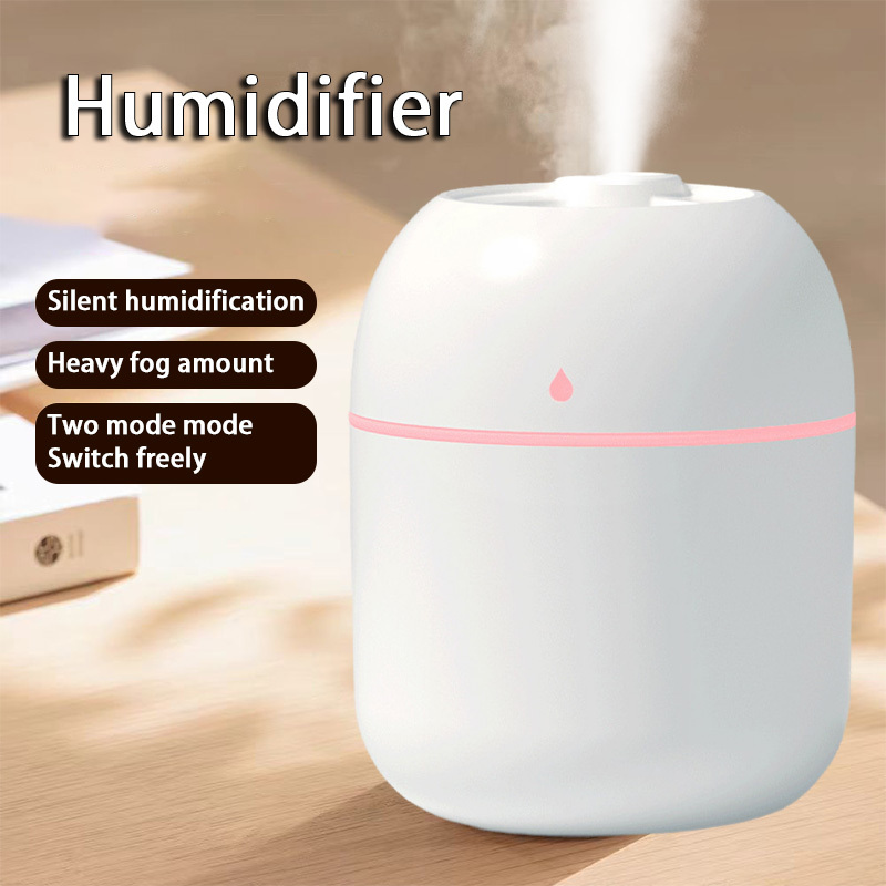 USB Night Light Humidifier - Cool Mist Multi-Scene Humidifier, Suitable for Bedroom/Living Room/Office Desk/Car Use, 36V Safe Voltage, Battery-Free Portable Design