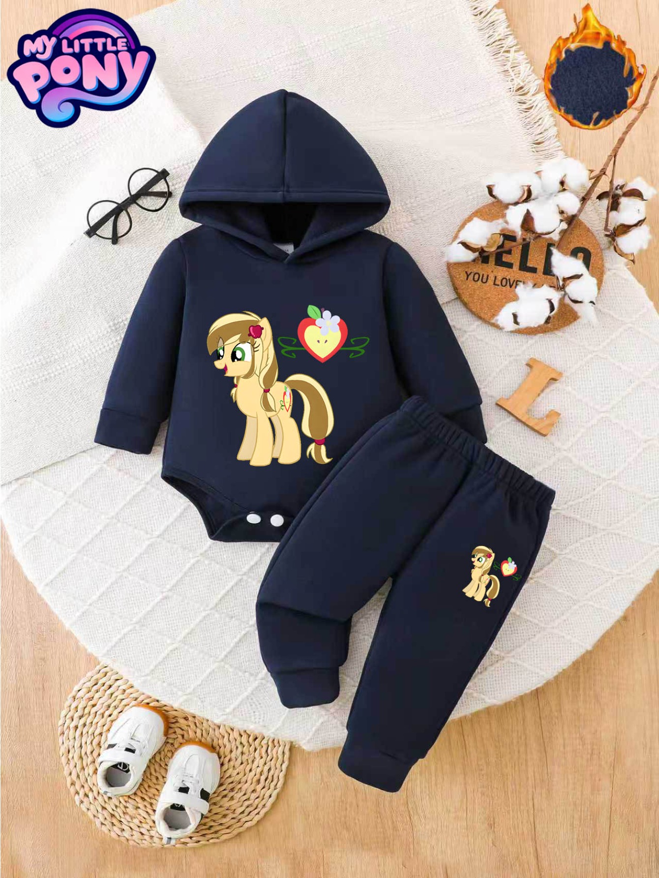 little pony one piece bodysuit pants set winter warm - Temu Mauritius