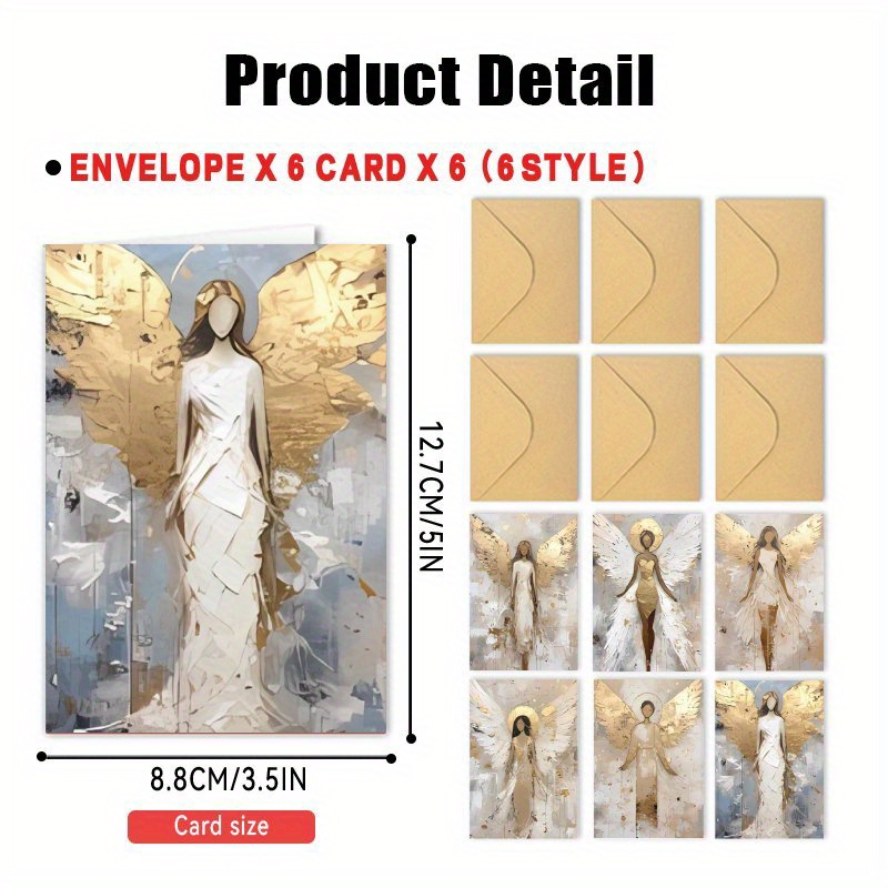 Image of 12pcs Set With Envelopes, Modern Oil Painting, Easy African American , Birthday, Mother's Day Greeting Cards, Occasions, Assorted Blank Greeting Cards, Gifts For . Modern Oil Painting