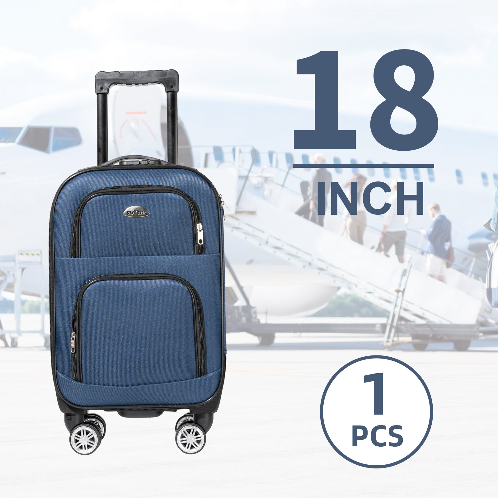 18" Travel Duffel On Wheels | Multi- | Detachable Wheels System & Compass | Cost- & Reliable | Spacious Yet Light | For Daily , Short Trips &