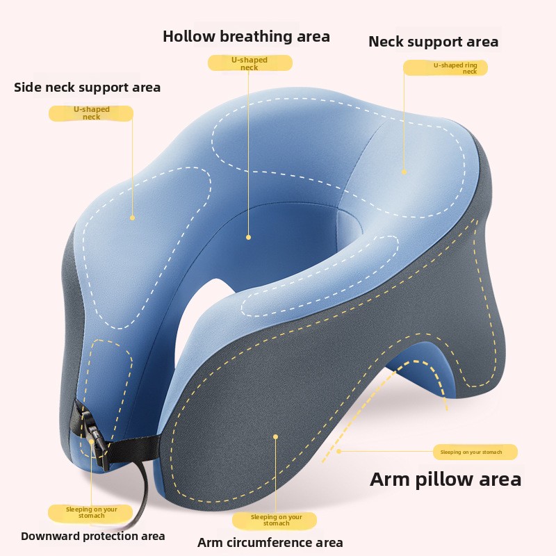u shaped nap pillow u type office nap pillow portable u neck pillow for students and classrooms slow rebound u shaped neck support cushion breathable u pillow car u shaped rest pillow travel neck pillow for airplane travel pillow for plane airplane pillow sleep pillow travel pillow neck pillow travel cervical ergonomic pillow neck pillow 3
