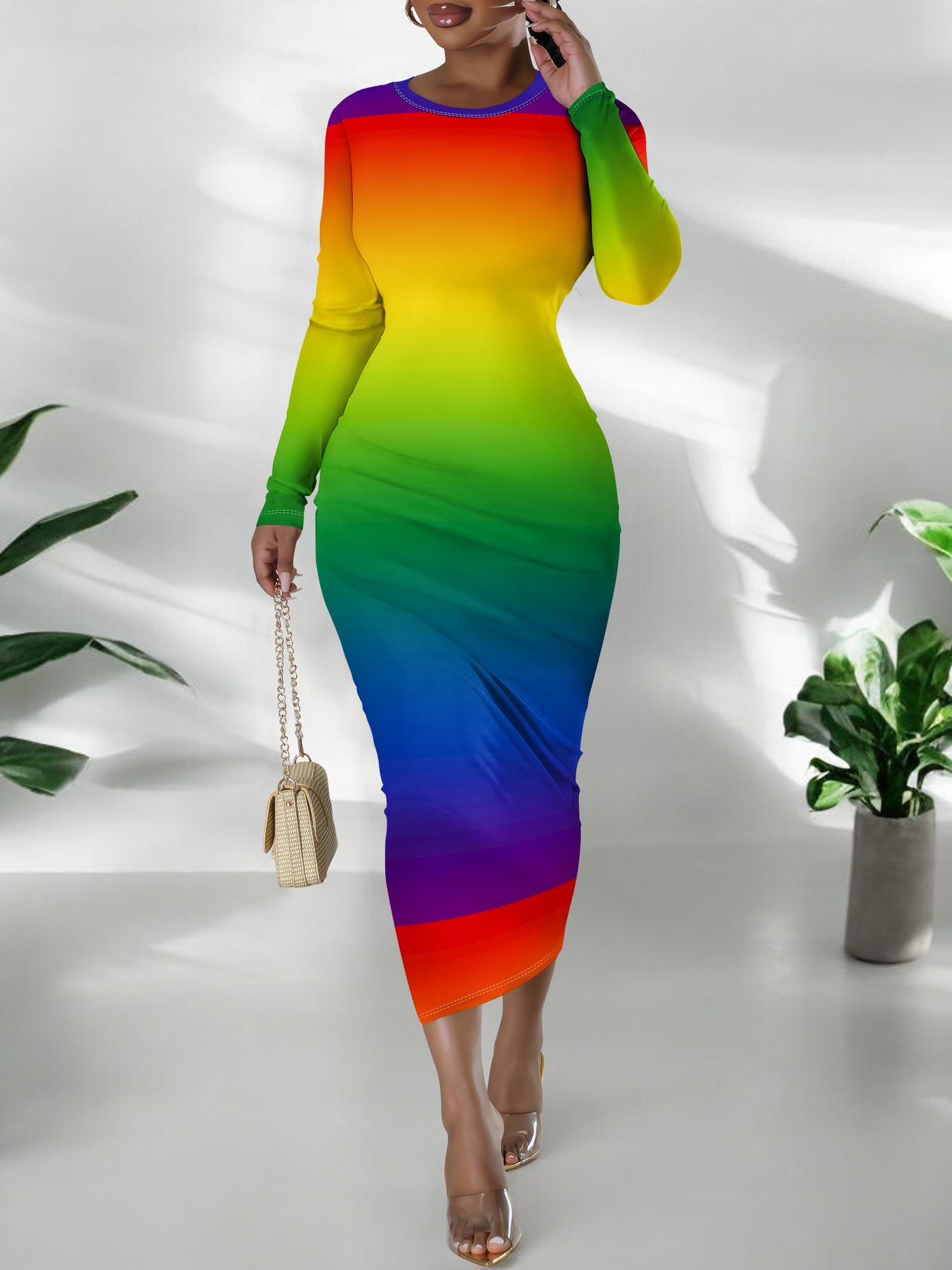 rainbow dresses for women sold on Temu United States