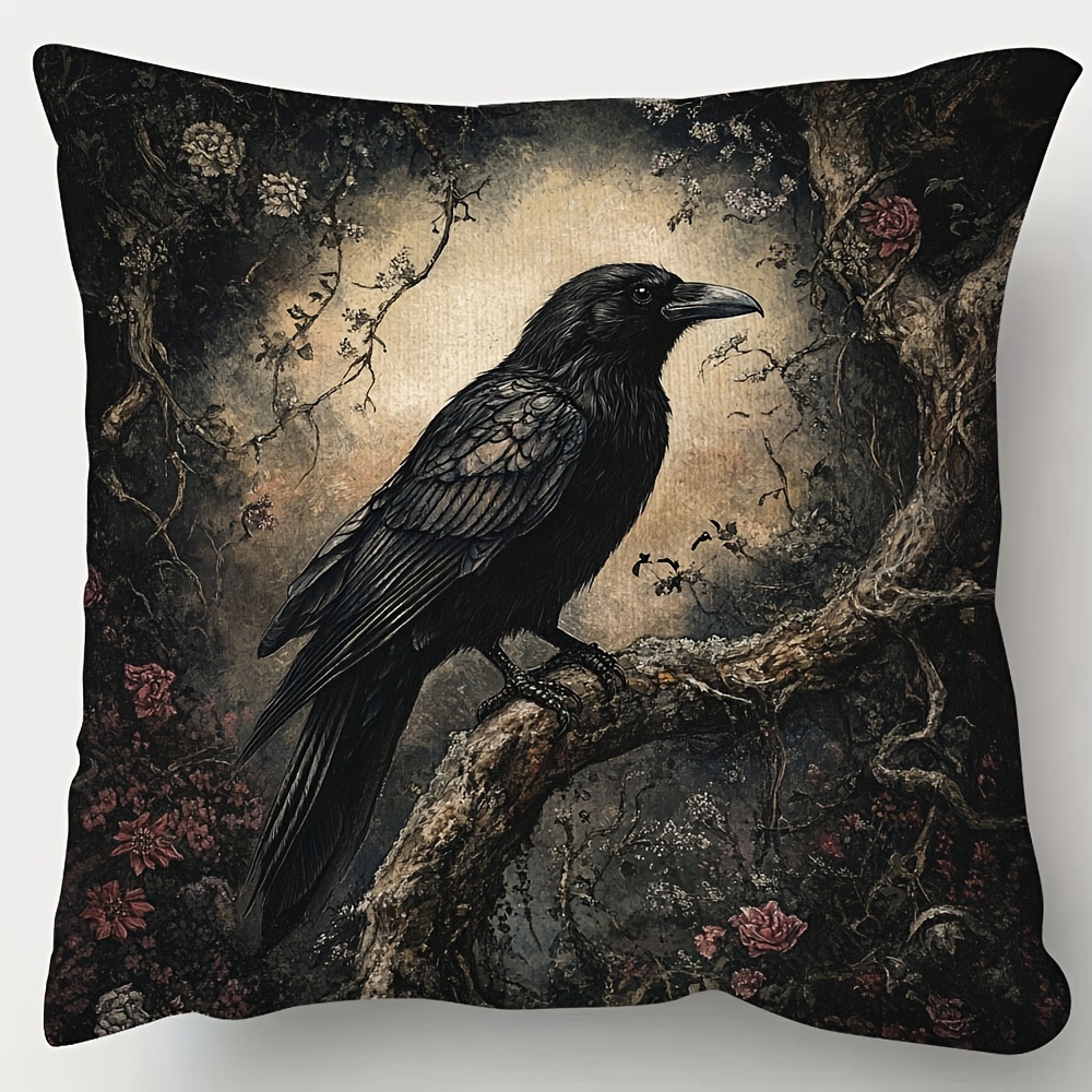 TEMU 1pc Pillowcase, Forest Scene And , Soft And Comfortable Polyester Short Plush Fabric, Single-sided Print, Pillow Insert Not Included. Multiple