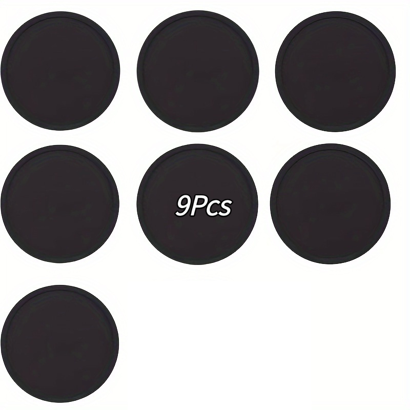 TEMU 9pcs Silicone Coasters, Round Coasters For Drinks And Coffee Cups, Heat-resistant Glass Coasters, Non-slip Protective Mats For Desktop, Kitchen,